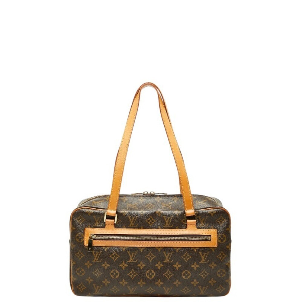 Louis Vuitton Monogram Cite GM Handbag Shoulder Bag M51181 Brown Leather Wome...